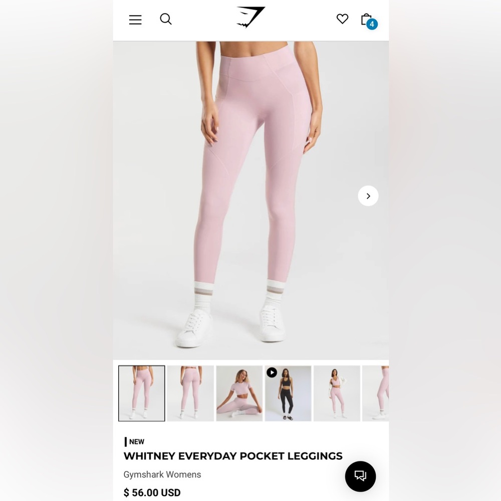 ISO: Gymshark Whitney Simmons Everyday Leggings in Pressed Petal Pink , Size S